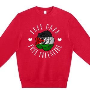 Support Palestine's Freedom with the Arabic Flag Premium Crewneck Sweatshirt