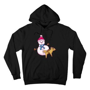 Snowman Pee Funny Naughty Fk Christmas Gift Hoodie