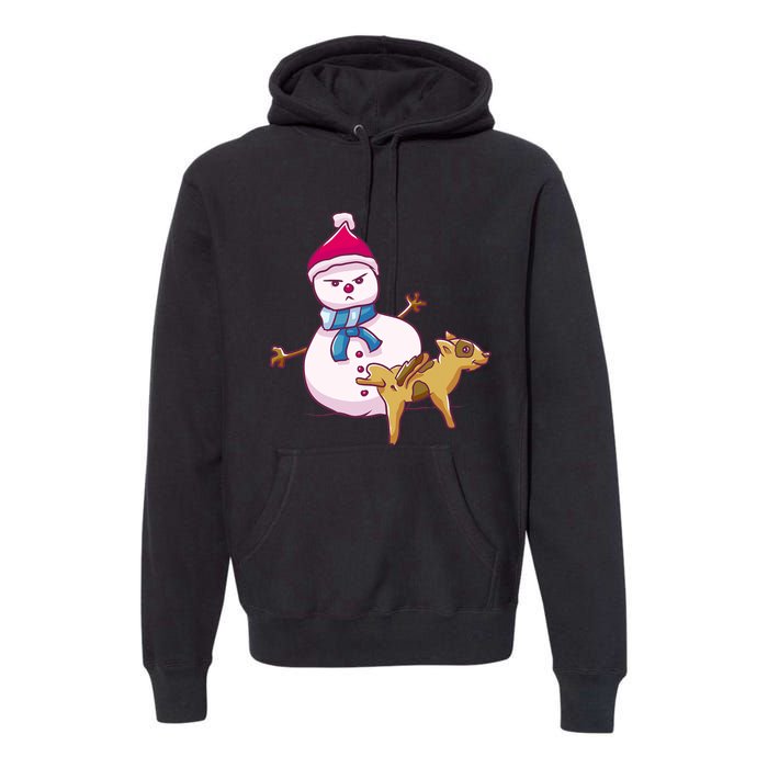 Snowman Pee Funny Naughty Fk Christmas Gift Premium Hoodie