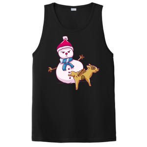 Snowman Pee Funny Naughty Fk Christmas Gift PosiCharge Competitor Tank