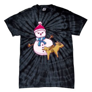 Snowman Pee Funny Naughty Fk Christmas Gift Tie-Dye T-Shirt