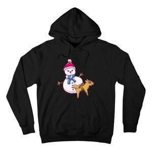 Snowman Pee Funny Naughty Fk Christmas Gift Tall Hoodie