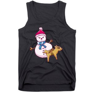 Snowman Pee Funny Naughty Fk Christmas Gift Tank Top