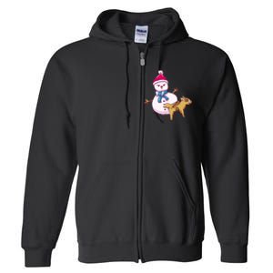 Snowman Pee Funny Naughty Fk Christmas Gift Full Zip Hoodie