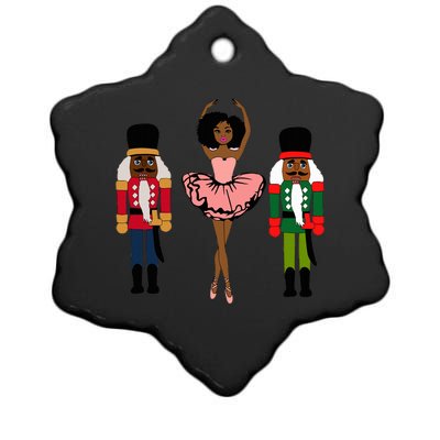 Sugar Plum Fairy Black Nutcracker Christmas African American  Ceramic Star Ornament