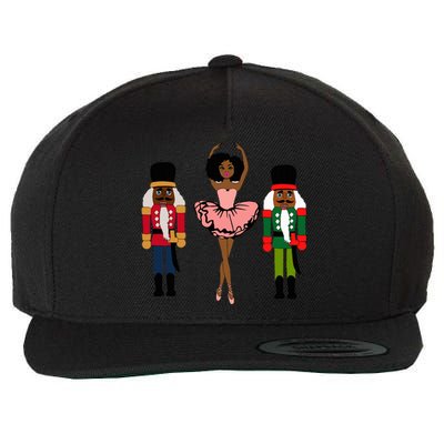 Sugar Plum Fairy Black Nutcracker Christmas African American  Wool Snapback Cap