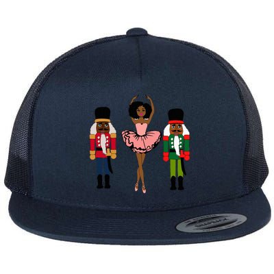 Sugar Plum Fairy Black Nutcracker Christmas African American  Flat Bill Trucker Hat