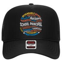 School Principal Funny Appreciation Principal Gifts High Crown Mesh Back Trucker Hat