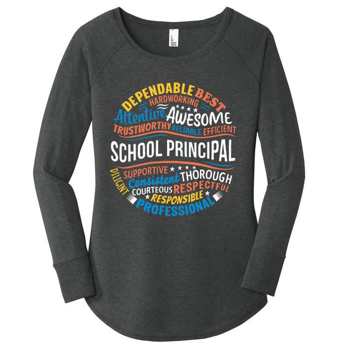 School Principal Funny Appreciation Principal Gifts Women's Perfect Tri Tunic Long Sleeve Shirt