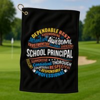 School Principal Funny Appreciation Principal Gifts Golf Towel