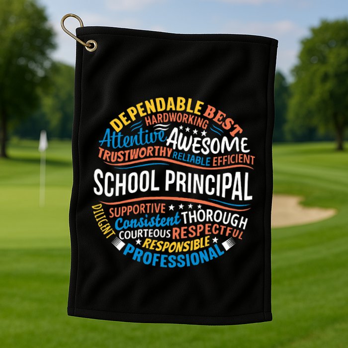 School Principal Funny Appreciation Principal Gifts Golf Towel