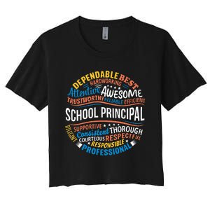 School Principal Funny Appreciation Principal Gifts Women's Crop Top Tee