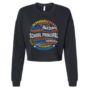 School Principal Funny Appreciation Principal Gifts Cropped Pullover Crew