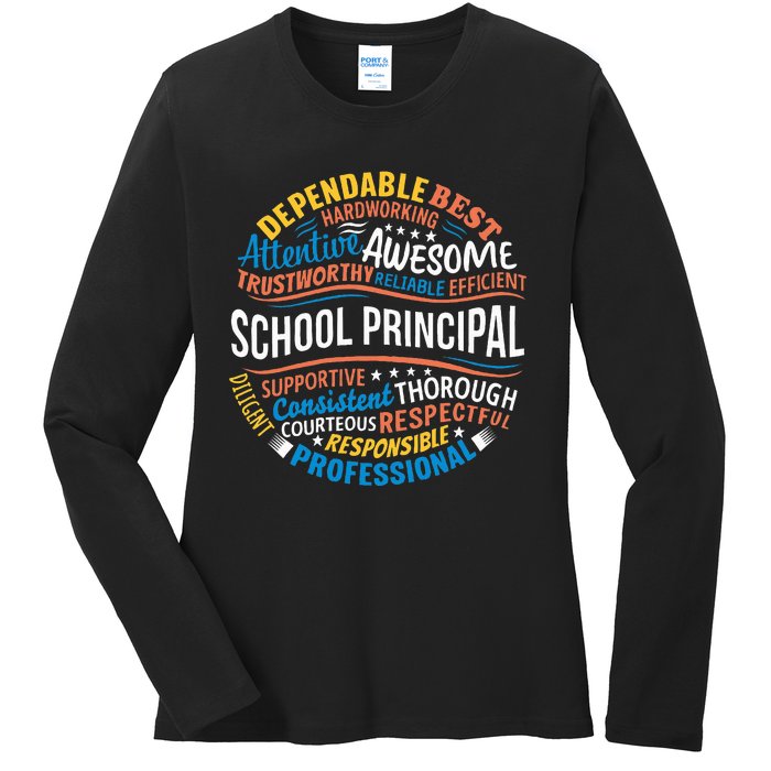 School Principal Funny Appreciation Principal Gifts Ladies Long Sleeve Shirt