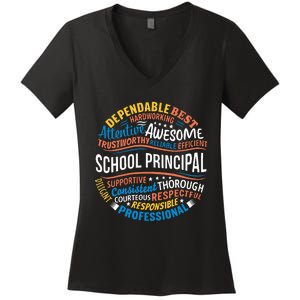 School Principal Funny Appreciation Principal Gifts Women's V-Neck T-Shirt