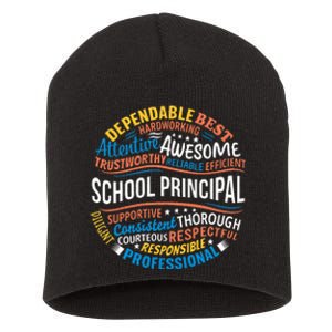 School Principal Funny Appreciation Principal Gifts Short Acrylic Beanie