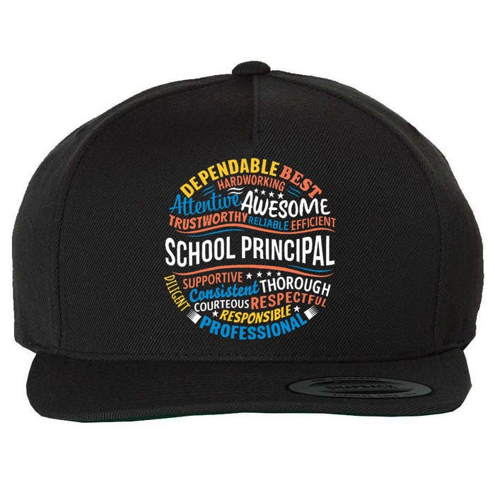 School Principal Funny Appreciation Principal Gifts Wool Snapback Cap