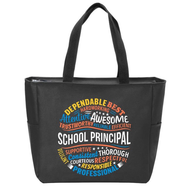 School Principal Funny Appreciation Principal Gifts Zip Tote Bag