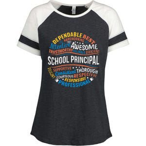 School Principal Funny Appreciation Principal Gifts Enza Ladies Jersey Colorblock Tee