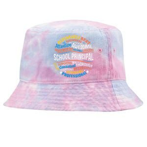 School Principal Funny Appreciation Principal Gifts Tie-Dyed Bucket Hat