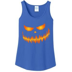 Scary Pumpkin Face Jack O Lantern For Halloween Funny Gift Ladies Essential Tank