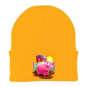 Smiling Pig Farm Knit Cap Winter Beanie