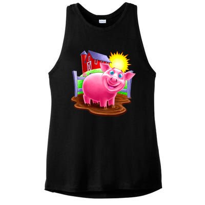 Smiling Pig Farm Ladies PosiCharge Tri-Blend Wicking Tank