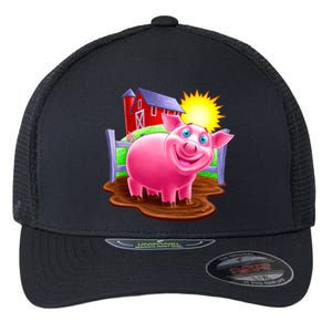 Smiling Pig Farm Flexfit Unipanel Trucker Cap