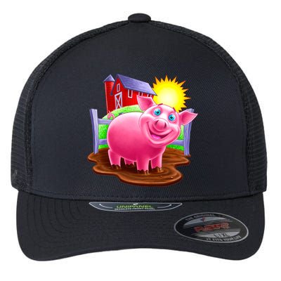 Smiling Pig Farm Flexfit Unipanel Trucker Cap