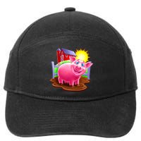 Smiling Pig Farm 7-Panel Snapback Hat
