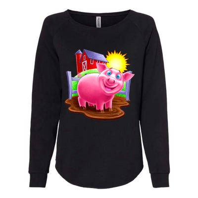 Smiling Pig Farm Womens California Wash Sweatshirt