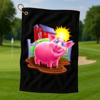 Smiling Pig Farm Golf Towel