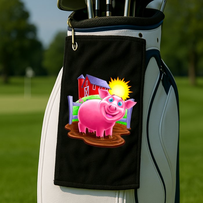 Smiling Pig Farm Golf Towel