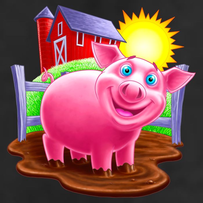 Smiling Pig Farm Golf Towel