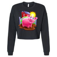 Smiling Pig Farm Cropped Pullover Crew
