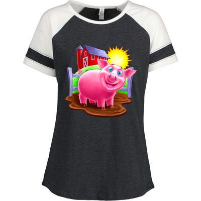 Smiling Pig Farm Enza Ladies Jersey Colorblock Tee