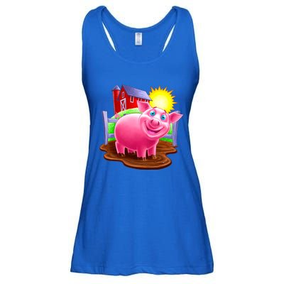 Smiling Pig Farm Ladies Essential Flowy Tank