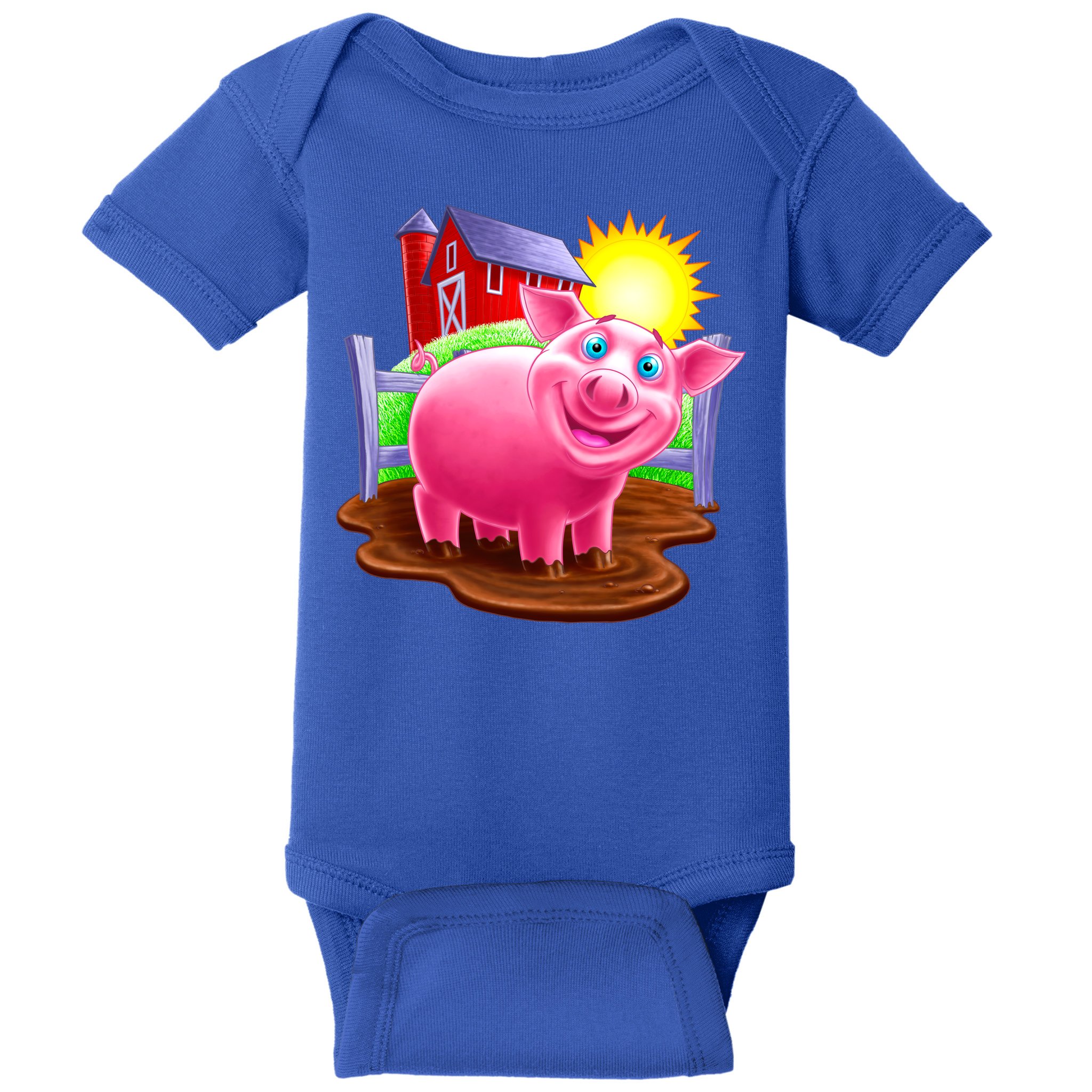Smiling Pig Farm Baby Bodysuit
