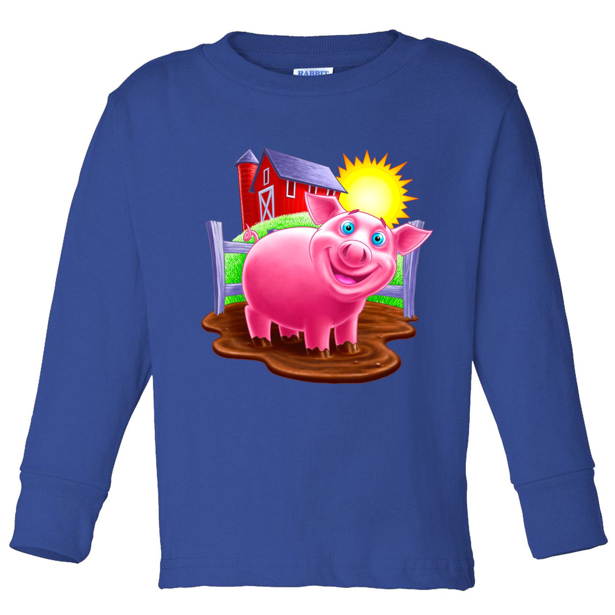 Smiling Pig Farm Toddler Long Sleeve Shirt