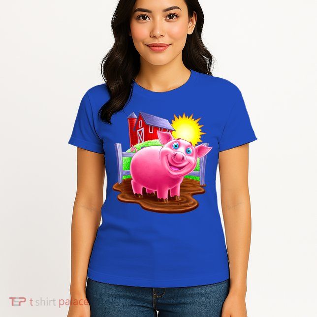 Smiling Pig Farm Womens T-Shirt