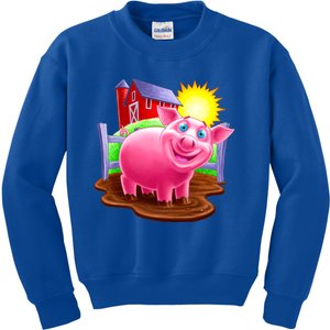 Smiling Pig Farm Kids Sweatshirt