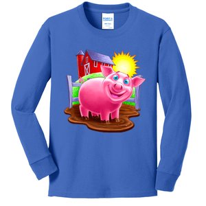 Smiling Pig Farm Kids Long Sleeve Shirt