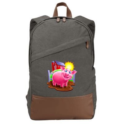 Smiling Pig Farm Cotton Canvas Backpack