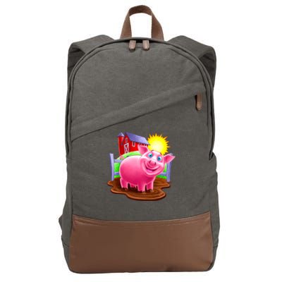 Smiling Pig Farm Cotton Canvas Backpack