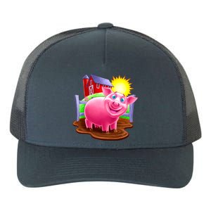 Smiling Pig Farm Yupoong Adult 5-Panel Trucker Hat