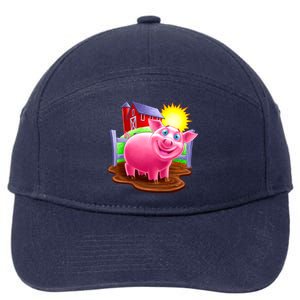 Smiling Pig Farm 7-Panel Snapback Hat