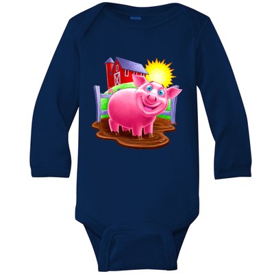 Smiling Pig Farm Baby Long Sleeve Bodysuit