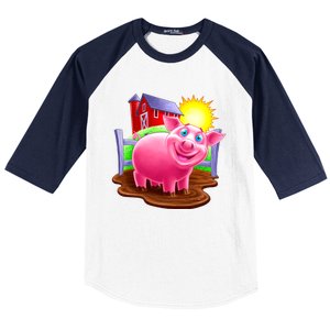 Smiling Pig Farm Baseball Sleeve Shirt