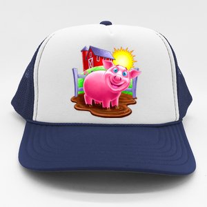 Smiling Pig Farm Trucker Hat