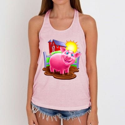 Smiling Pig Farm Women's Knotted Racerback Tank